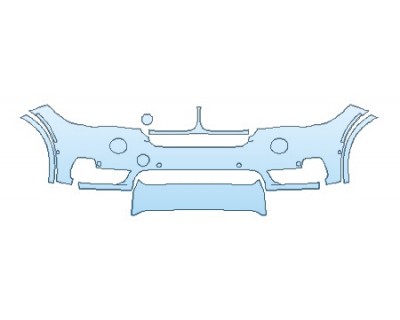 PAINT PROTECTION KIT - 2018 BMW X5 XDRIVE35D LUXURY DESIGN BUMPER WITH SENSORS - PRECUT PPF CLEAR BRA WRAP