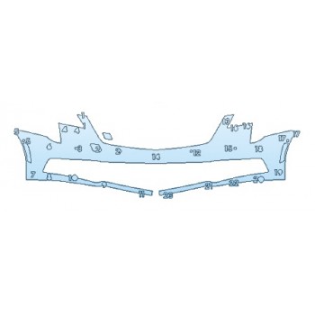 PAINT PROTECTION KIT - 2019 CADILLAC XTS PREMIUM LUXURY BUMPER WITH SENSORS - PRECUT PPF CLEAR BRA WRAP
