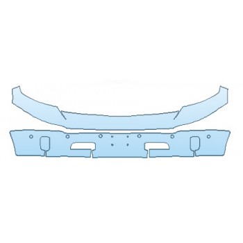 PRECUT PPF KIT - 2018 DODGE RAM 1500 HARVEST BUMPER WITH SENSORS PRECUT PPF CLEAR BRA WRAP