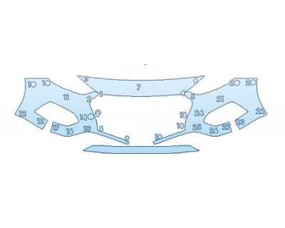 PAINT PROTECTION KIT - 2019 HYUNDAI ACCENT LIMITED BUMPER (2 PIECE) - PRECUT PPF CLEAR BRA WRAP