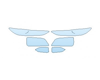PAINT PROTECTION KIT - 2020 HYUNDAI KONA LIMITED HEADLIGHTS FOG LIGHTS - PRECUT PPF CLEAR BRA WRAP