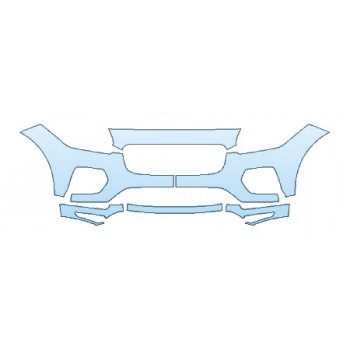 PAINT PROTECTION KIT - 2019 JAGUAR E-PACE R-DYNAMIC HSE BUMPER(6 PIECE) - PRECUT PPF CLEAR BRA WRAP