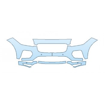 PAINT PROTECTION KIT - 2019 JAGUAR E-PACE R-DYNAMIC HSE BUMPER WITH SENSORS(6 PIECE) - PRECUT PPF CLEAR BRA WRAP
