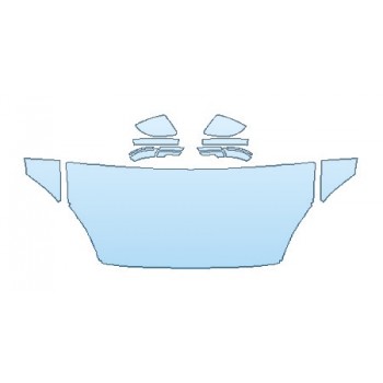 PAINT PROTECTION KIT - 2020 JAGUAR E-PACE S HOOD(30 INCH WRAPPED EDGES) FENDERS MIRRORS - PRECUT PPF CLEAR BRA WRAP