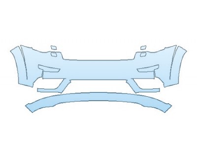 2018 JEEP GRAND CHEROKEE HIGH ALTITUDE BUMPER WITH WASHERS PRECUT PPF CLEAR BRA WRAP