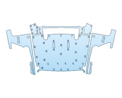 PAINT PROTECTION KIT - 2020 JEEP WRANGLER JL SPORT S FULL HOOD WITH HINGES AND BUMP STOPS - PRECUT PPF CLEAR BRA WRAP