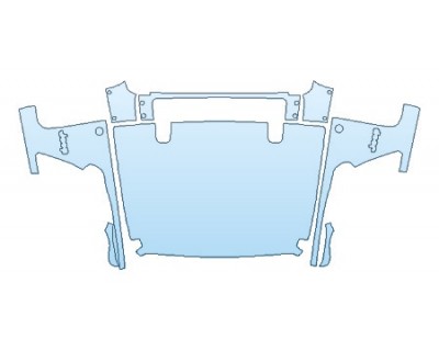 PAINT PROTECTION KIT - 2020 JEEP WRANGLER JL SPORT S FULL HOOD WITH HINGES (WRAPPED EDGES) - PRECUT PPF CLEAR BRA WRAP