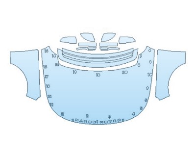 2018 LAND ROVER RANGE ROVER AUTOBIOGRAPHY FULL HOOD WITH BADGE FENDERS MIRRORS PRECUT PPF CLEAR BRA WRAP