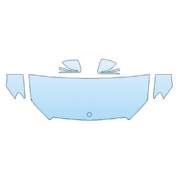 PRECUT PPF KIT - 2018 MERCEDES E-CLASS CABRIOLET E400 4MATIC BASE HOOD (24 INCH WRAPPED EDGES) FENDERS MIRRORS PRECUT PPF CLEAR BRA WRAP