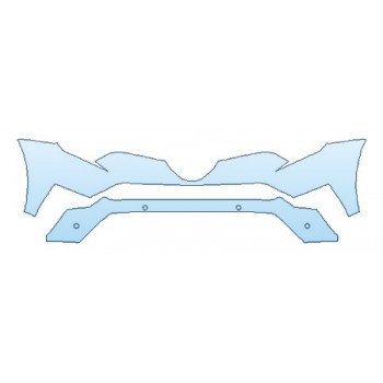 PRECUT PPF KIT - 2018 TOYOTA RAV4 ADVENTURE BUMPER WITH SENSORS (LESS COVERAGE) PRECUT PPF CLEAR BRA WRAP