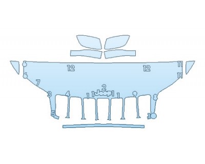 PAINT PROTECTION KIT - 2020 JEEP CHEROKEE LIMITED HOOD(24 INCH) FENDERS MIRRORS - PRECUT PPF CLEAR BRA WRAP