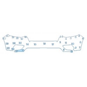 PAINT PROTECTION KIT - 2019 JEEP CHEROKEE OVERLAND BUMPER - PRECUT PPF CLEAR BRA WRAP