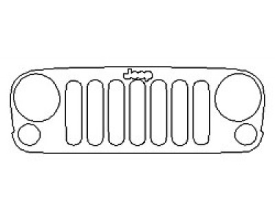 2018 JEEP WRANGLER JK RUBICON Grille With Emblem