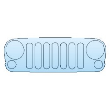 PRECUT PPF KIT - 2018 JEEP WRANGLER JK UNLIMITED FREEDOM EDITION GRILLE PRECUT PPF CLEAR BRA WRAP