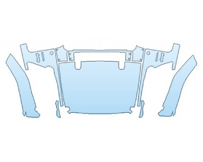 PAINT PROTECTION KIT - 2019 JEEP WRANGLER JL UNLIMITED SAHARA FULL HOOD WITH HINGES (WRAPPED EDGES) FENDERS WITHOUT SIDE STEPS - PRECUT PPF CLEAR BRA WRAP