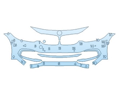 Precut PPF Kit – Clear Bra Paint Protection Film PAINT PROTECTION KIT - 2019 BMW 4 SERIES 430I COUPE BASE BUMPER WITH SENSORS - PRECUT PPF CLEAR BRA WRAP