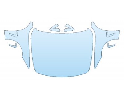 PAINT PROTECTION KIT - 2019 BMW 4 SERIES 430I XDRIVE COUPE SPORT LINE FULL HOOD(WRAPPED EDGES) FENDERS MIRRORS - PRECUT PPF CLEAR BRA WRAP