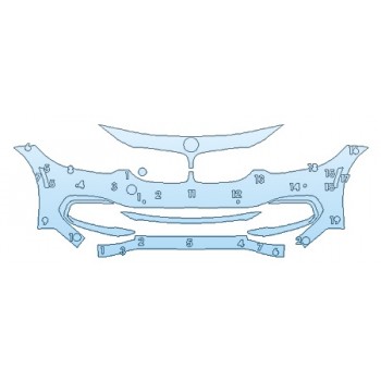 Precut PPF Kit – Clear Bra Paint Protection Film PAINT PROTECTION KIT - 2019 BMW 4 SERIES 440I XDRIVE COUPE SPORT LINE BUMPER WITH SENSORS - PRECUT PPF CLEAR BRA WRAP