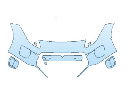 PAINT PROTECTION KIT - 2020 JAGUAR F-TYPE R-DYNAMIC BUMPER WITH SENSORS - PRECUT PPF CLEAR BRA WRAP