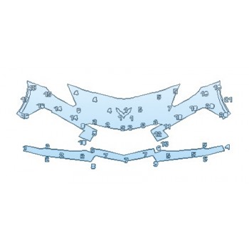 PAINT PROTECTION KIT - 2019 CHEVROLET CORVETTE ZR1 BUMPER - PRECUT PPF CLEAR BRA WRAP
