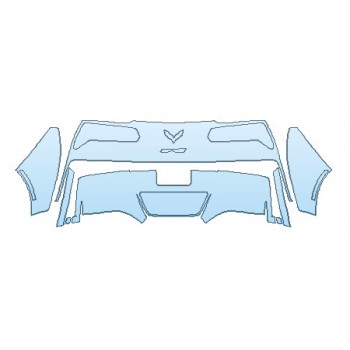 PAINT PROTECTION KIT - 2019 CHEVROLET CORVETTE ZR1 FULL REAR BUMPER - PRECUT PPF CLEAR BRA WRAP
