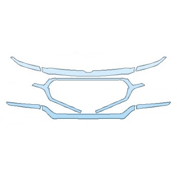 PAINT PROTECTION KIT - 2020 DODGE RAM 1500 LARAMIE LONGHORN GRILLE - PRECUT PPF CLEAR BRA WRAP