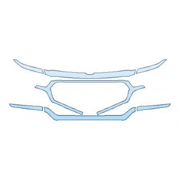 PAINT PROTECTION KIT - 2019 DODGE RAM 1500 LIMITED GRILLE - PRECUT PPF CLEAR BRA WRAP