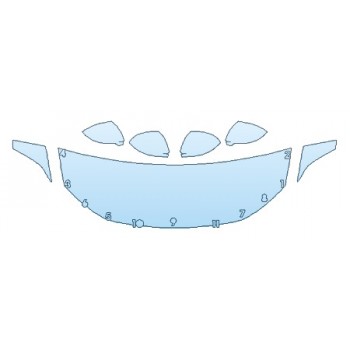 PAINT PROTECTION KIT - 2020 VOLKSWAGEN JETTA SEL HOOD(24 INCH) FENDERS MIRRORS - PRECUT PPF CLEAR BRA WRAP