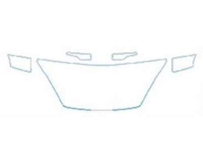 PAINT PROTECTION KIT - 2020 FORD FIESTA SEDAN TITANIUM HOOD (24 INCH WRAPPED EDGES) FENDERS MIRRORS - PRECUT PPF CLEAR BRA WRAP