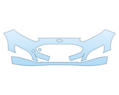 PAINT PROTECTION KIT - 2020 FORD FIESTA SEDAN TITANIUM BUMPER WITH TOW HOOK - PRECUT PPF CLEAR BRA WRAP