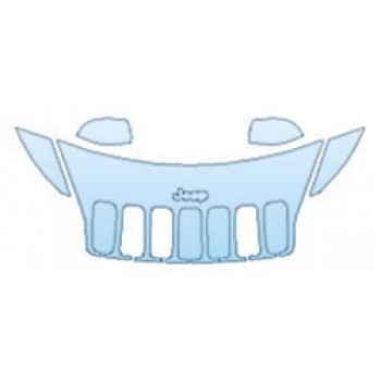 PRECUT PPF KIT - 2018 JEEP CHEROKEE LIMITED HOOD (24 INCH) FENDERS MIRRORS PRECUT PPF CLEAR BRA WRAP