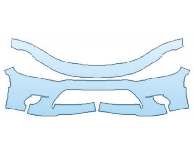 PAINT PROTECTION KIT - 2019 DODGE CHARGER RT SCAT PACK BUMPER (2 PIECE) - PRECUT PPF CLEAR BRA WRAP