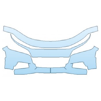 PAINT PROTECTION KIT - 2020 DODGE CHARGER SXT BUMPER (4 PIECE) - PRECUT PPF CLEAR BRA WRAP