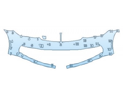 PAINT PROTECTION KIT - 2018 BMW 6 SERIES 640I XDRIVE GRAN TURISMO SPORT LINE BUMPER WITH SENSORS (2 PIECE) - PRECUT PPF CLEAR BRA WRAP