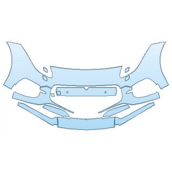 PRECUT PPF KIT - 2018 JAGUAR F-TYPE R BUMPER WITH WASHER PRECUT PPF CLEAR BRA WRAP
