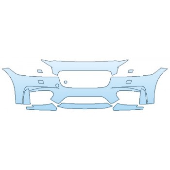PAINT PROTECTION KIT - 2020 JAGUAR XF SPORTWAGON BUMPER WITH WASHER (7 PIECE) - PRECUT PPF CLEAR BRA WRAP