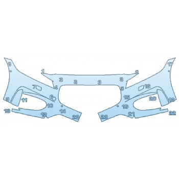 PAINT PROTECTION KIT - 2020 JAGUAR XF SPORTWAGON BUMPER (4 PIECE) - PRECUT PPF CLEAR BRA WRAP