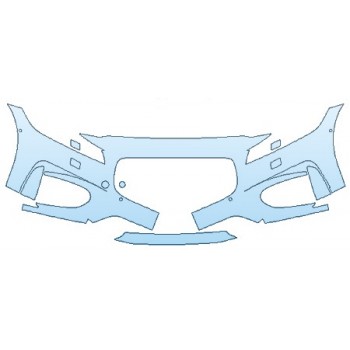 PAINT PROTECTION KIT - 2020 JAGUAR XF SPORTWAGON BUMPER WITH WASHER AND SENSORS (4 PIECE) - PRECUT PPF CLEAR BRA WRAP