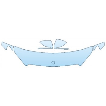 PRECUT PPF KIT - 2018 MERCEDES C-CLASS C300 WAGON HOOD (18 INCH WRAPPED EDGES) FENDERS MIRRORS PRECUT PPF CLEAR BRA WRAP