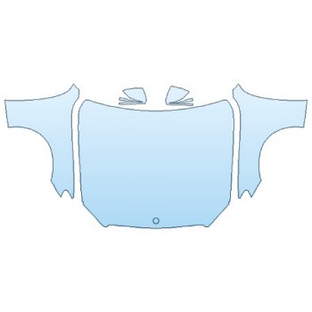 PRECUT PPF KIT - 2018 MERCEDES E-CLASS SEDAN E43 AMG BASE FULL HOOD (WRAPPED EDGES) FENDERS MIRRORS PRECUT PPF CLEAR BRA WRAP