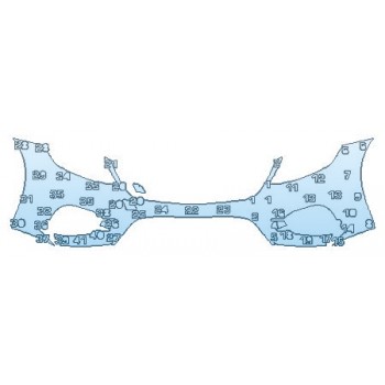 PRECUT PPF KIT - 2018 MERCEDES S-CLASS SEDAN S450 AMG LINE BUMPER WITH SENSORS (LESS COVERAGE FOR 30 FILM FITMENT) PRECUT PPF CLEAR BRA WRAP