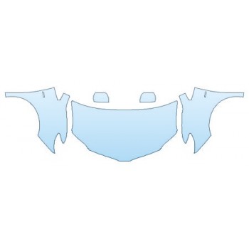 PAINT PROTECTION KIT - 2020 TOYOTA SIENNA LE FULL HOOD (WRAPPED EDGES) FENDERS WITH AWD BADGE MIRRORS - PRECUT PPF CLEAR BRA WRAP