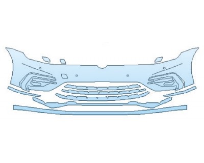 2019 VOLKSWAGEN GOLF 4DR R Bumper With Sensors