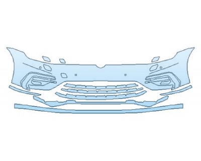 2019 VOLKSWAGEN GOLF 4DR R Bumper With Washers And Sensors