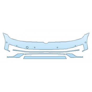 PAINT PROTECTION KIT - 2020 VOLKSWAGEN GOLF ALLTRACK S BUMPER WITH SENSORS (6 PIECE) - PRECUT PPF CLEAR BRA WRAP