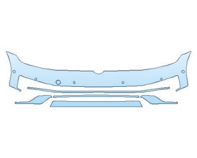 PAINT PROTECTION KIT - 2020 VOLKSWAGEN GOLF ALLTRACK SEL BUMPER WITH SENSORS (6 PIECE) - PRECUT PPF CLEAR BRA WRAP