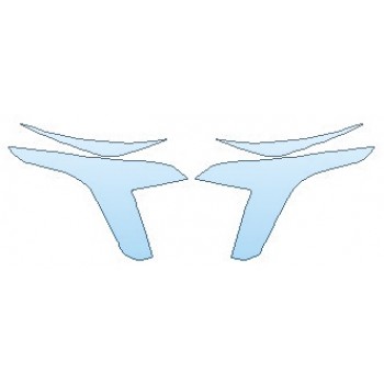 PAINT PROTECTION KIT - 2019 CADILLAC XT4 SPORT HEADLIGHTS - PRECUT PPF CLEAR BRA WRAP