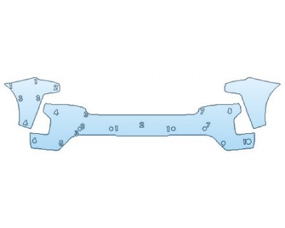 PAINT PROTECTION KIT - 2019 CHEVROLET SILVERADO 1500 HIGH COUNTRY BUMPER WITH SENSORS - PRECUT PPF CLEAR BRA WRAP