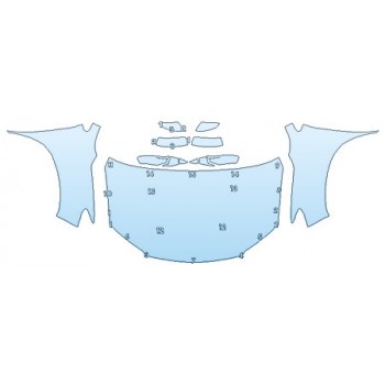 PAINT PROTECTION KIT - 2019 HONDA PILOT EX-L FULL HOOD FENDERS MIRRORS - PRECUT PPF CLEAR BRA WRAP