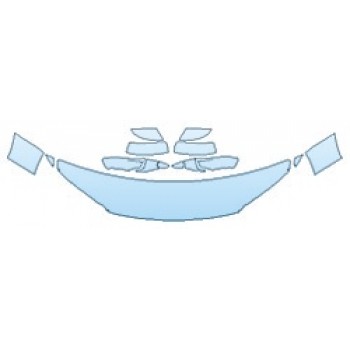 PAINT PROTECTION KIT - 2019 HONDA PILOT EX-L HOOD (18 INCH WRAPPED EDGES) FENDERS MIRRORS - PRECUT PPF CLEAR BRA WRAP